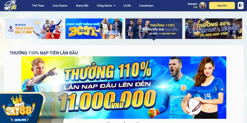 110% lần nạp đầu tiên